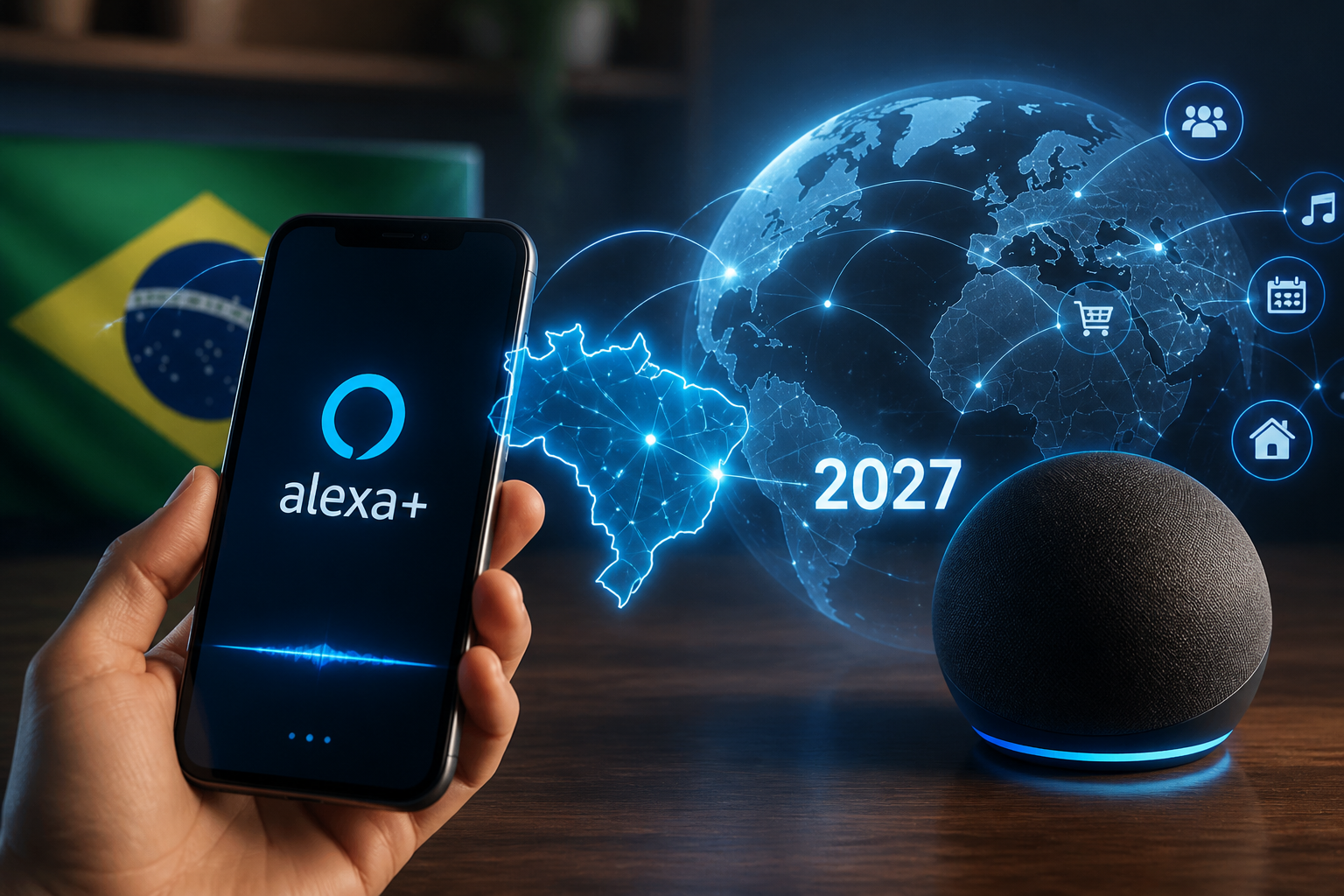 Alexa+ chega ao Brasil com IA avançada e Amazon planeja expansão global em 2027 aplicado a smartphones