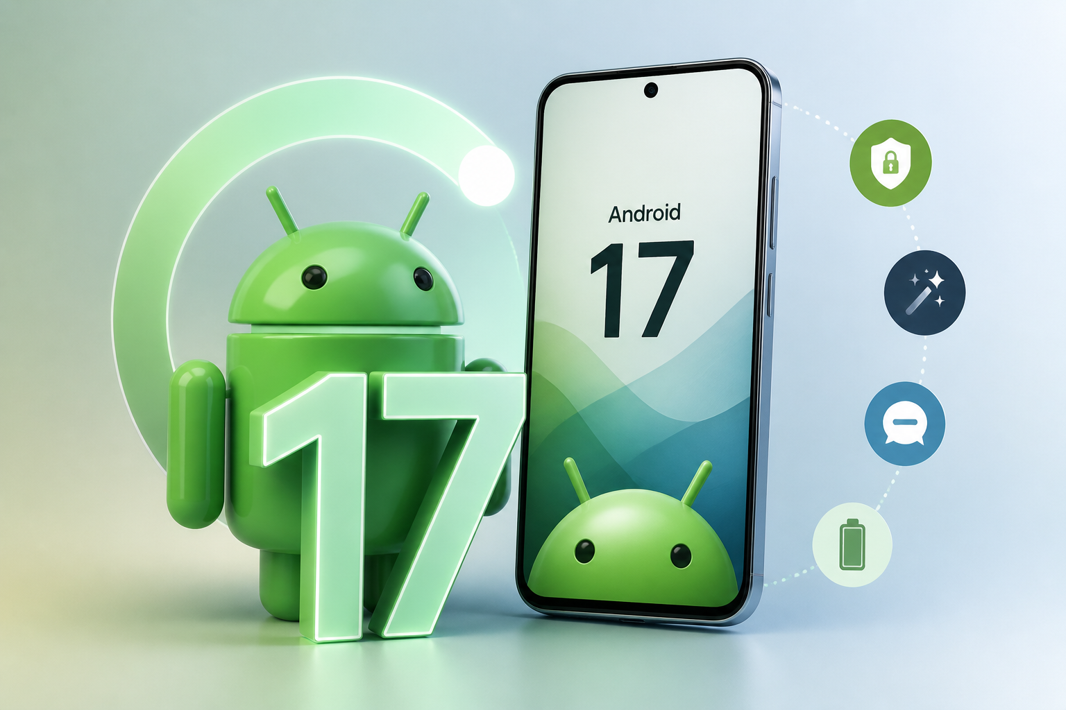 Android 17: O Que Esperar da Nova Versão do Sistema em 2026 Imagem destacada sobre Android 17