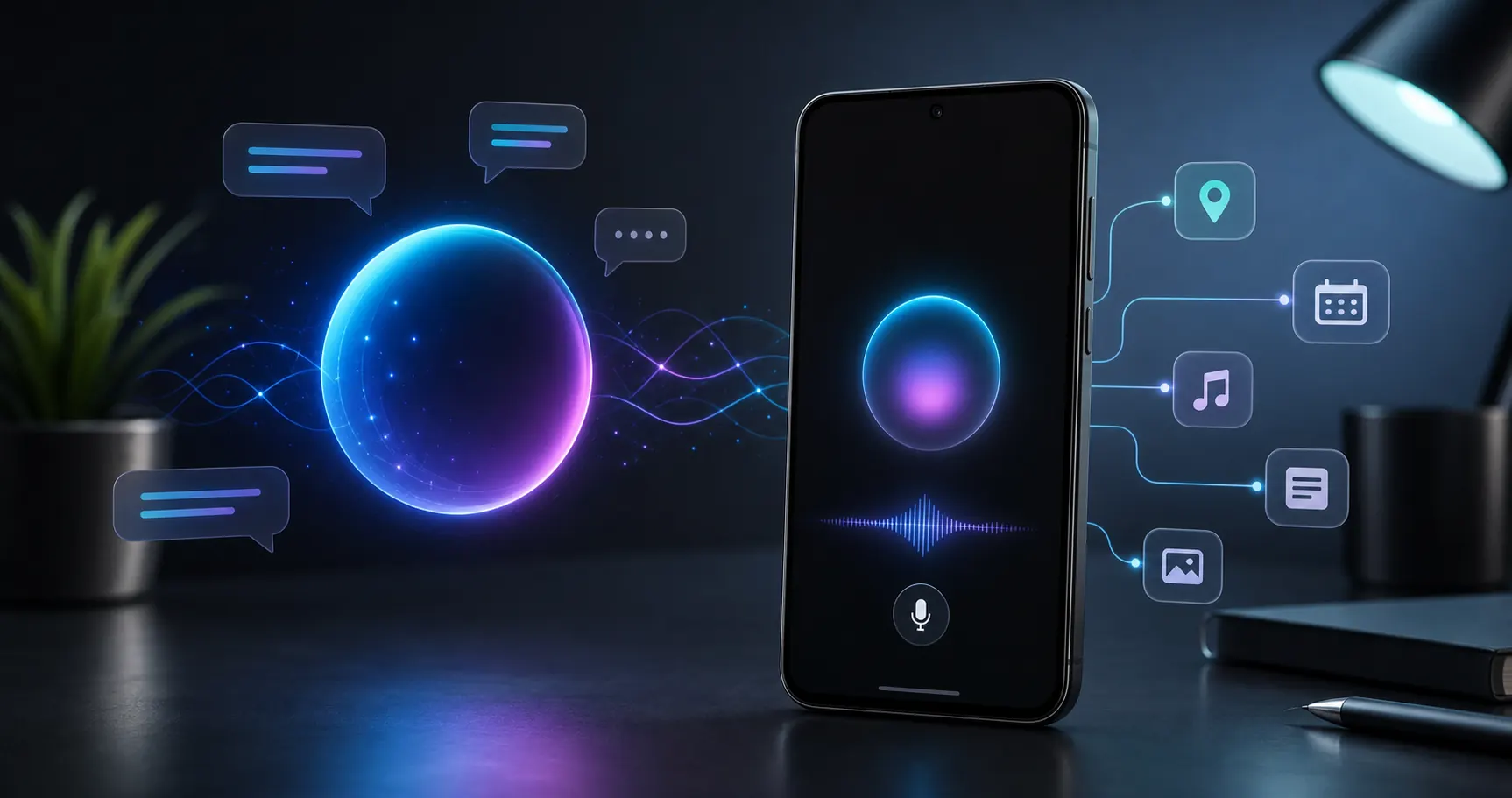 Gemini Live em celular Android com conversa por voz e IA