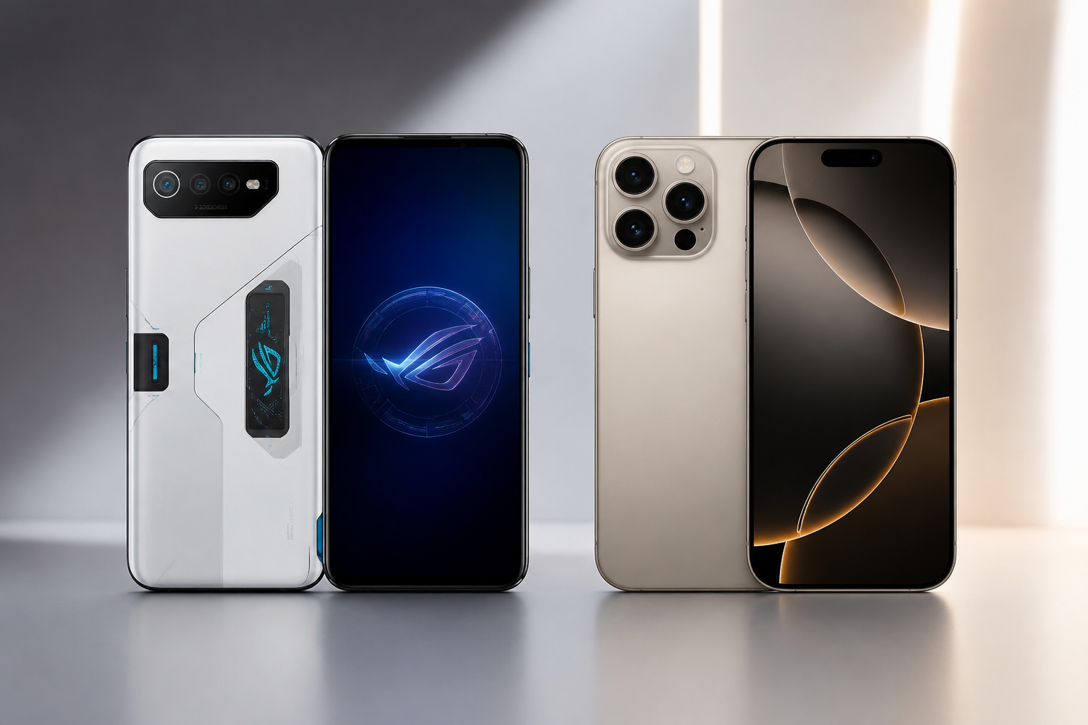 Design e cameras do ASUS ROG Phone 7 comparados ao iPhone 16 Pro Max