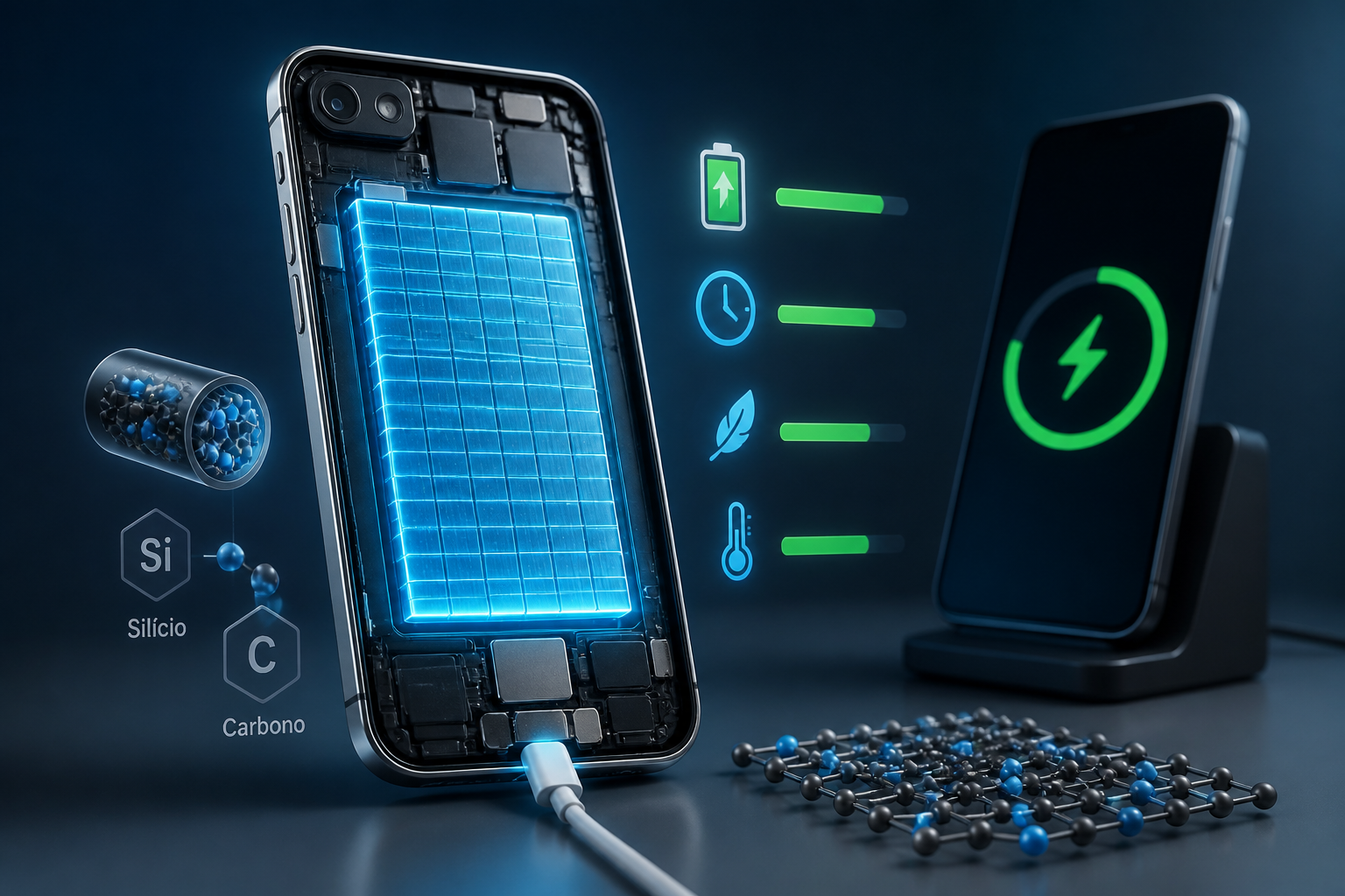 Bateria de Silício-Carbono: O Que É e Por Que Revoluciona os Smartphones em 2026 aplicado a smartphones
