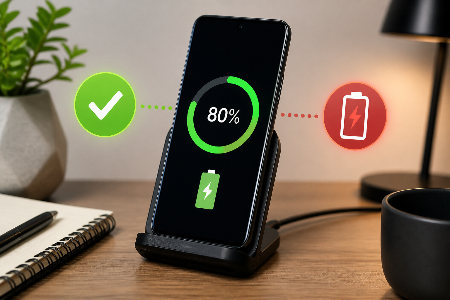 Carregar a bateria do celular até 80% realmente aumenta a vida útil? Entenda a prática recomendada Imagem destacada sobre Carregar a bateria do celular até 80% realmente aumenta a vida útil? Entenda a