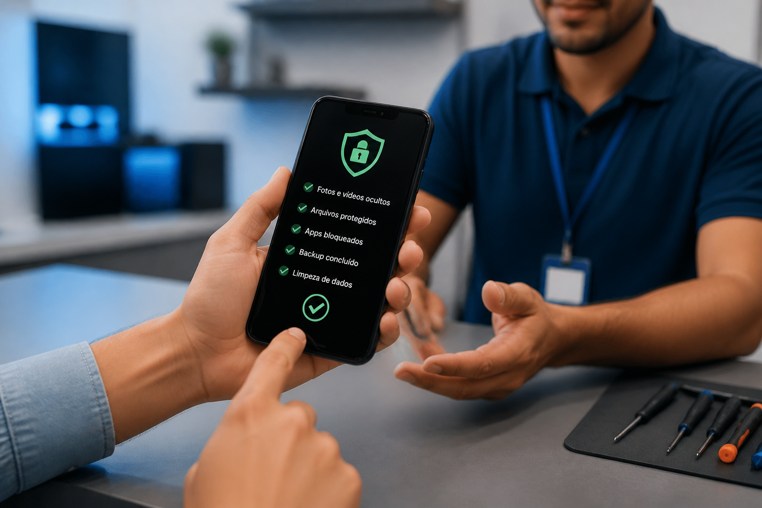 Como blindar seus arquivos antes de entregar o celular a um técnico ou atendente aplicado a smartphones