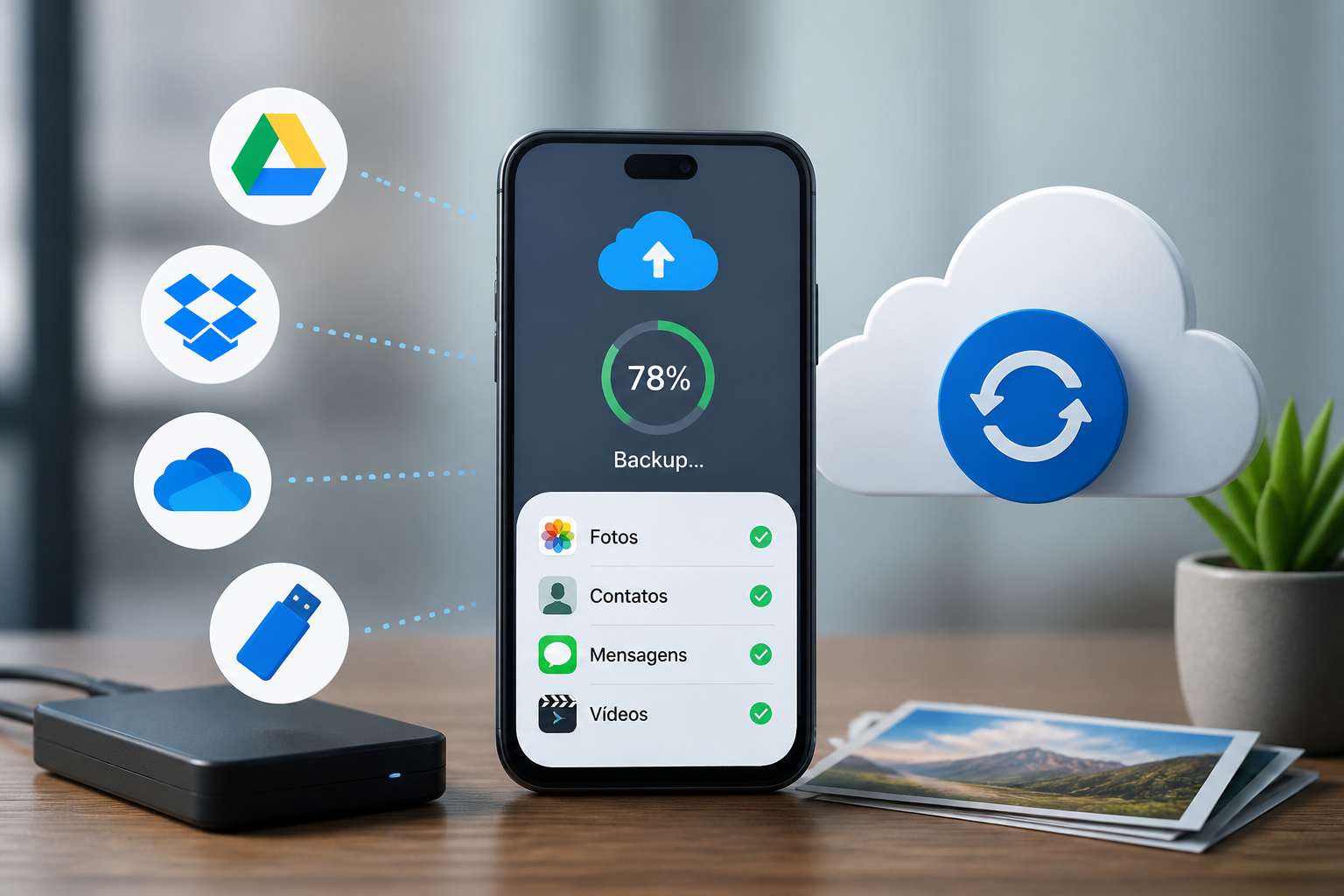 Como fazer backup do celular sem pagar: principais alternativas ao iCloud e Google One Imagem destacada sobre Como fazer backup do celular sem pagar: principais alternativas ao iCloud e