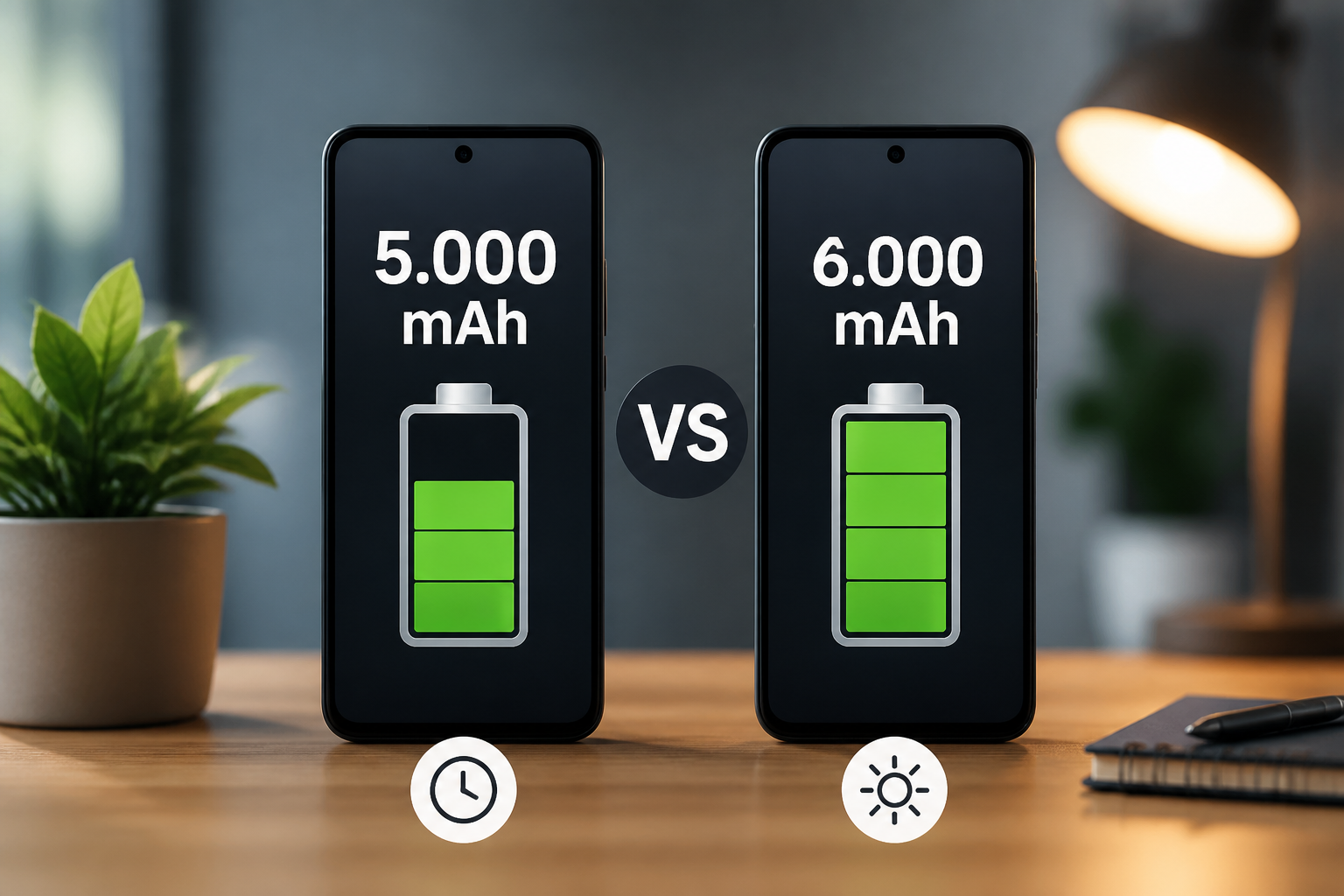 Diferença entre baterias de 5.000 mAh e 6.000 mAh em smartphones: guia para escolher o melhor para você Imagem destacada sobre Diferença entre baterias de 5.000 mAh e 6.000 mAh em smartphones: escolher o