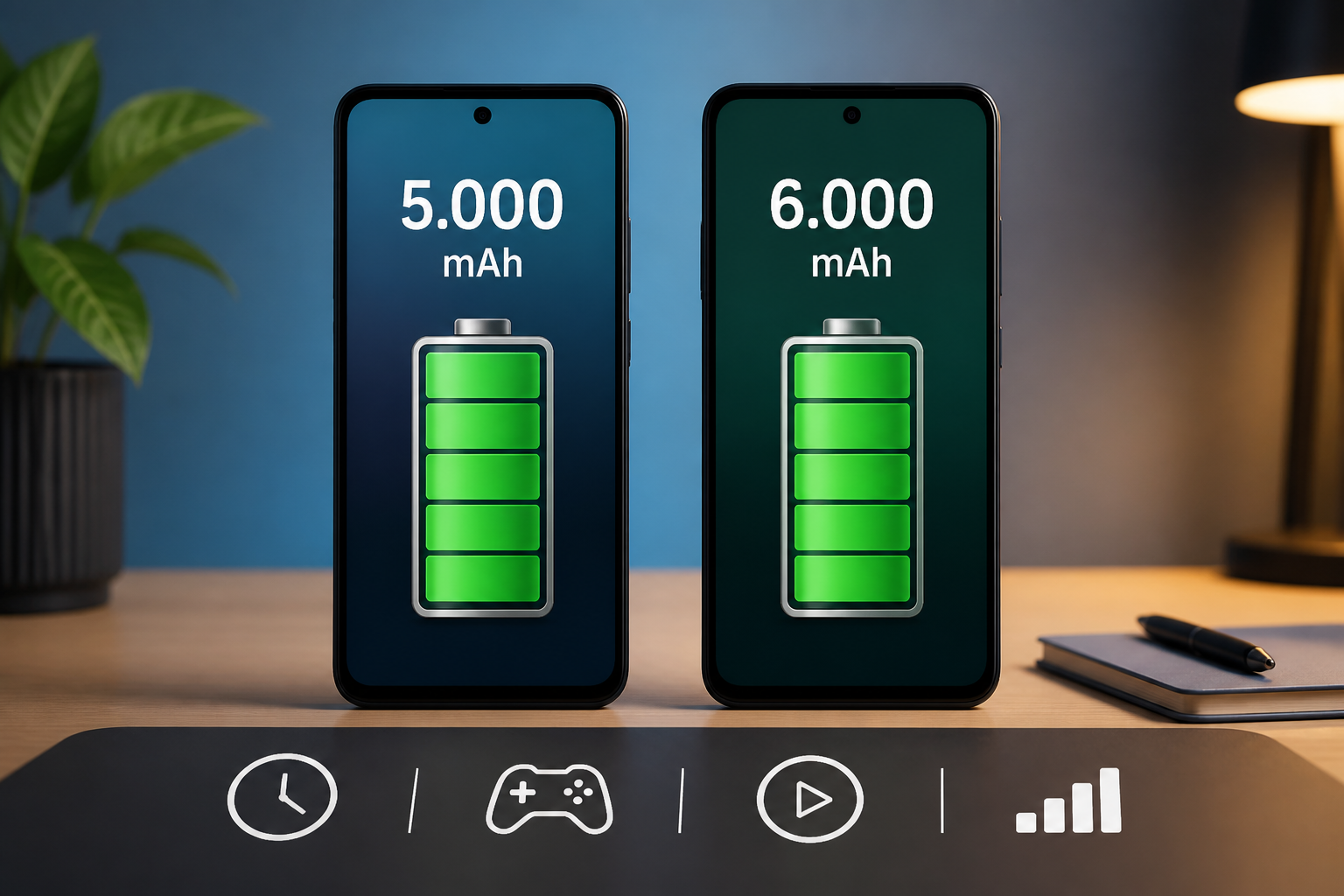 Diferença entre baterias de 5.000 mAh e 6.000 mAh em smartphones: escolher o aplicado a smartphones