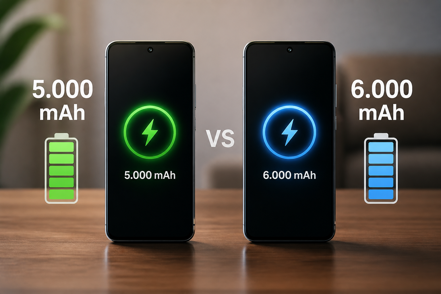 Detalhes sobre Diferença entre baterias de 5.000 mAh e 6.000 mAh em smartphones: escolher o