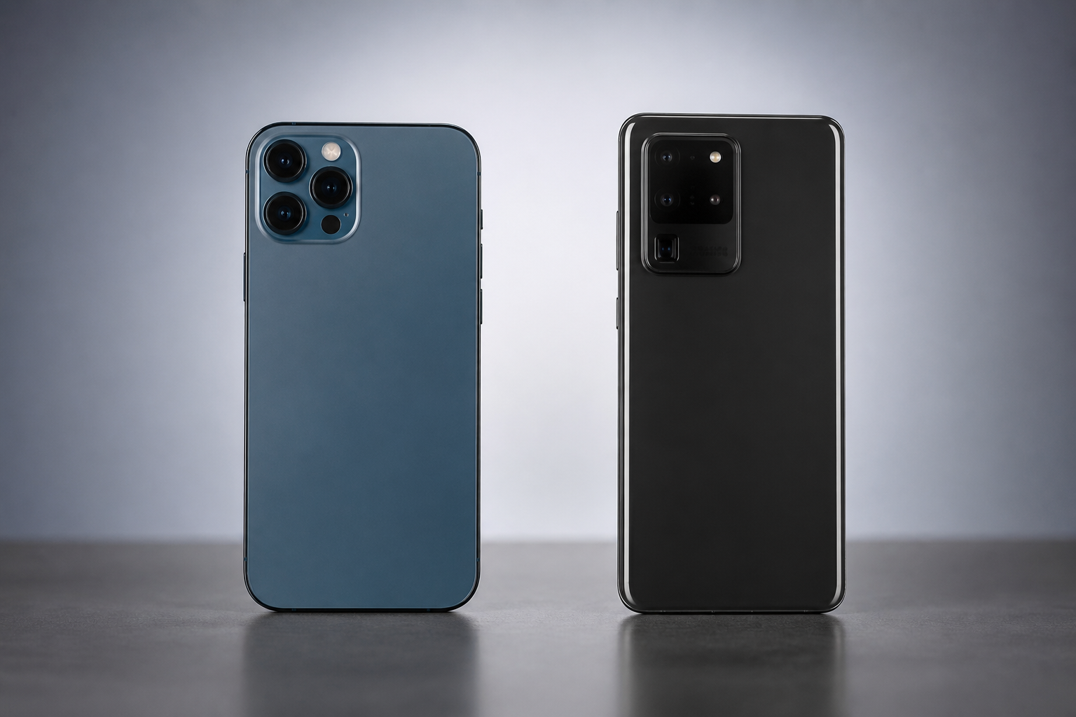 Design e cameras do iPhone 12 Pro Max comparados ao Samsung Galaxy S20 Ultra