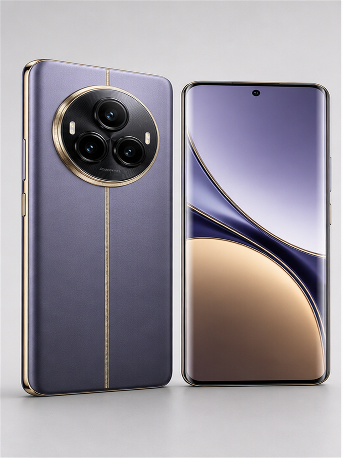 Realme 14 Pro Lite sem logo em vista frontal e traseira para artigo de celular ate R$ 1.800