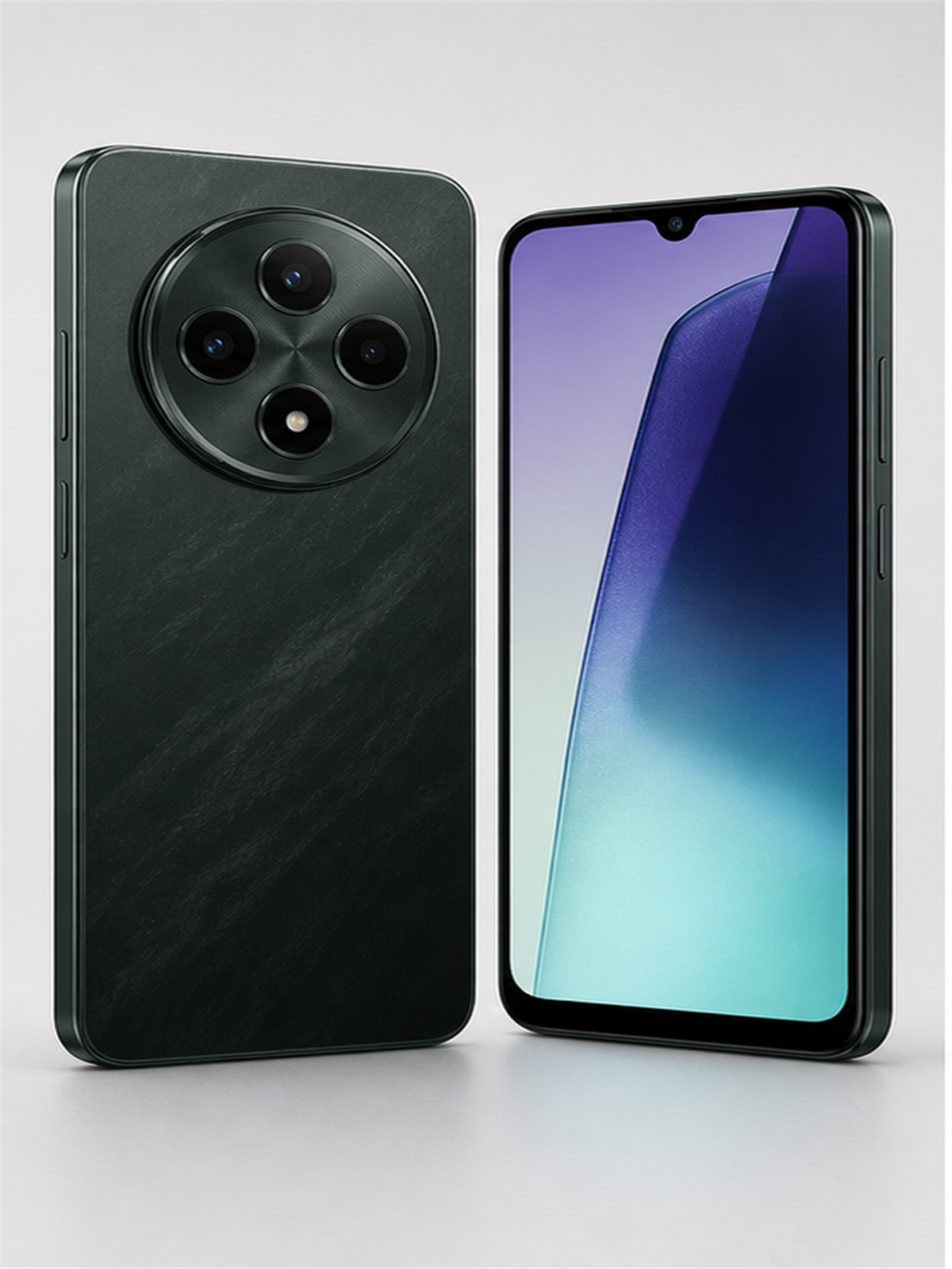 Redmi 14C sem logo em vista frontal e traseira para guia de melhor celular ate R$ 800