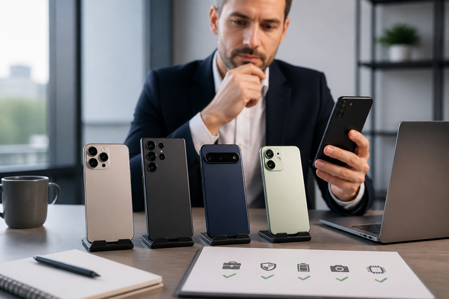 Qual o melhor telefone uso profissional em 2026? completo escolher o smartphone aplicado a smartphones
