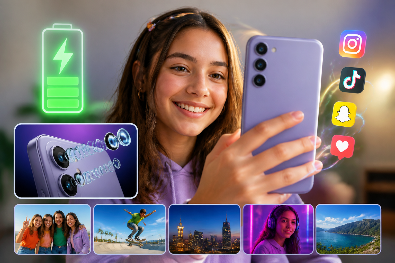 Os melhores celulares adolescentes em 2026: bateria durável, câmeras redes aplicado a smartphones