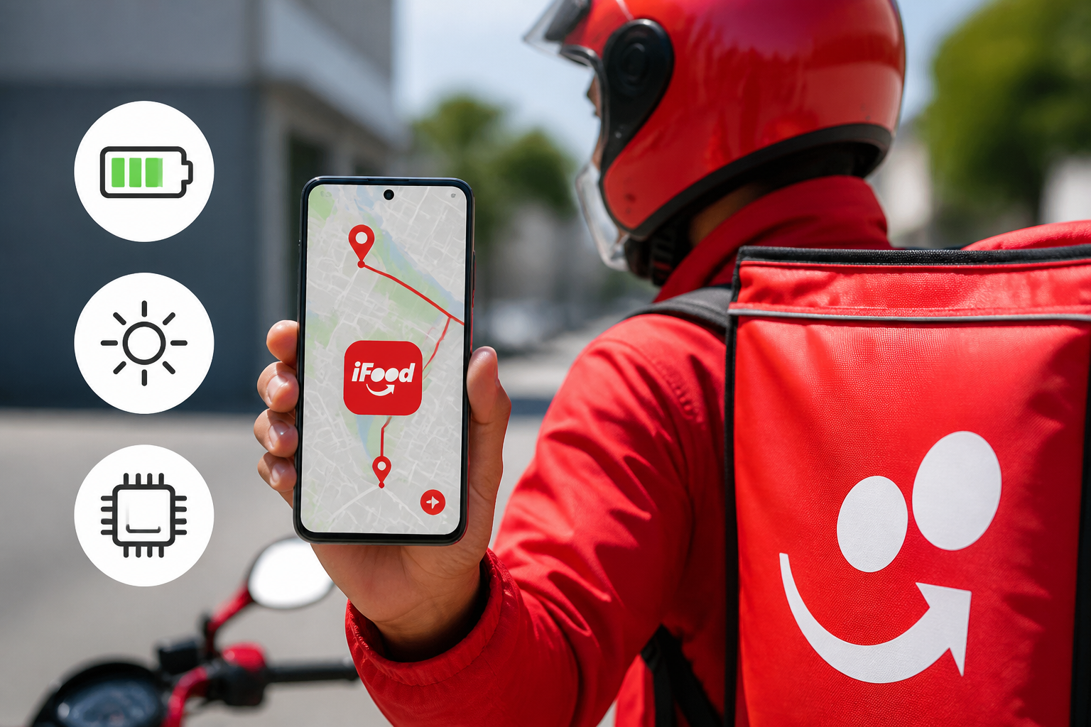 Imagem destacada sobre Melhores celulares entregadores do iFood: bateria forte, tela clara e