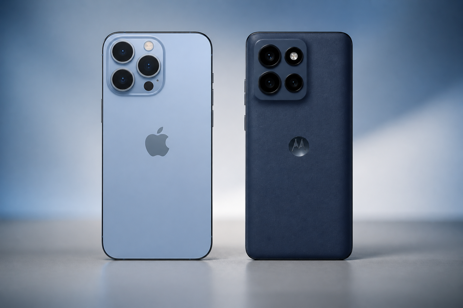 Motorola Edge 70 Fusion vs iPhone 13 Pro Max: Batalha de Gigantes no Mundo Mobile iPhone 13 Pro Max e Motorola Edge 70 Fusion lado a lado em comparativo