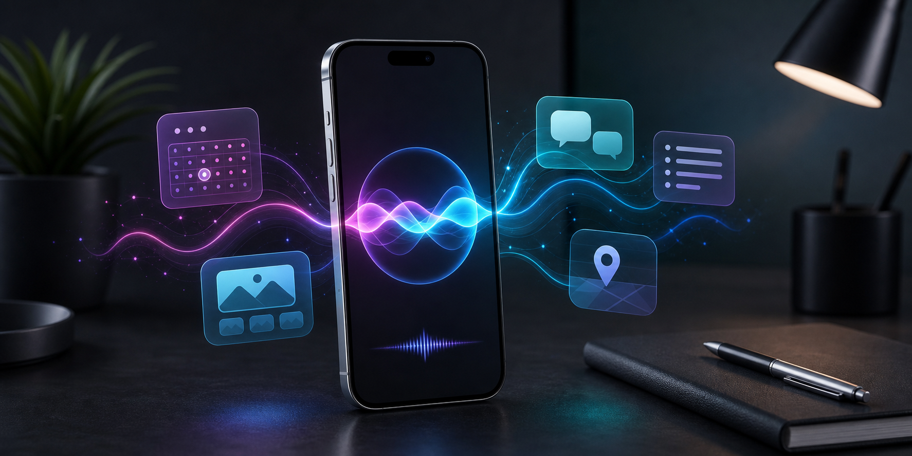Imagem ilustrativa original sobre Siri contextual no iOS