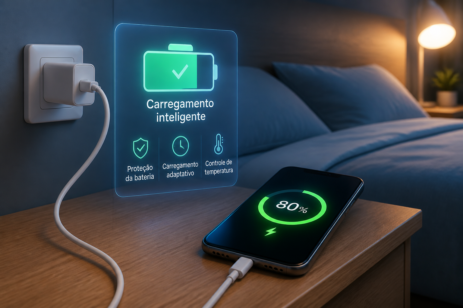 O que é carregamento inteligente? completo preservar a bateria do seu celular aplicado a smartphones