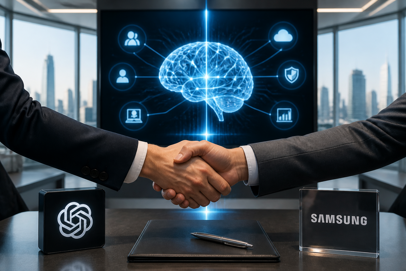 Imagem destacada sobre OpenAI assina contrato estratégico com Samsung integrar IA corporativa a mais