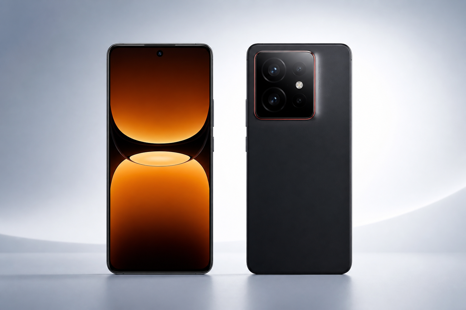 Realme GT 7 em vista frontal e traseira