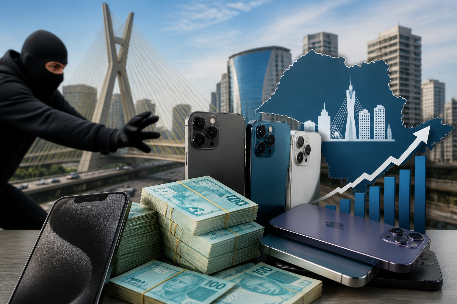 Paulistanos gastaram mais de R$ 350 milhões para repor celulares roubados em 2025 Imagem destacada sobre Paulistanos gastaram mais de R$ 350 milhões repor celulares roubados em 2025