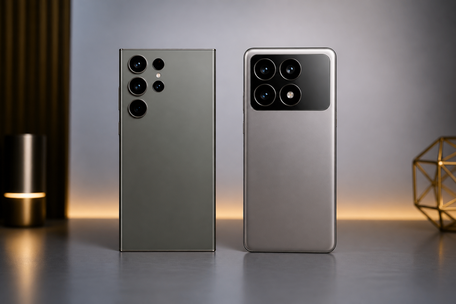 Design e cameras do Samsung Galaxy S23 Ultra comparados ao POCO X8 Pro