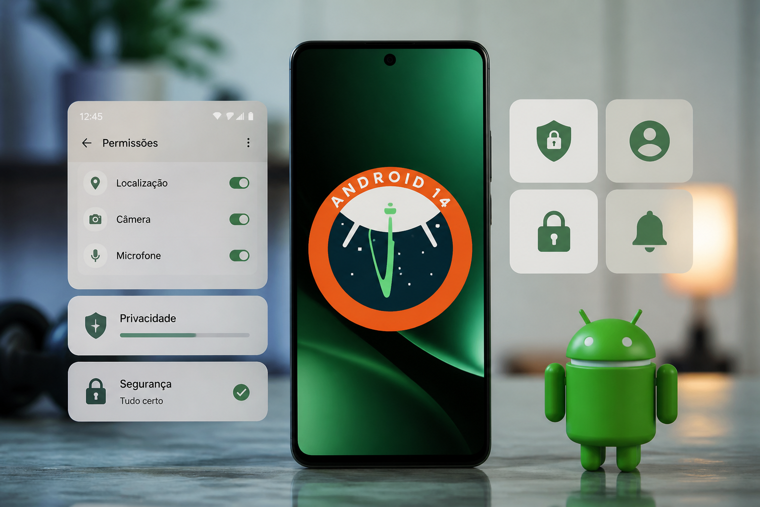 Android 14 aplicado a smartphones