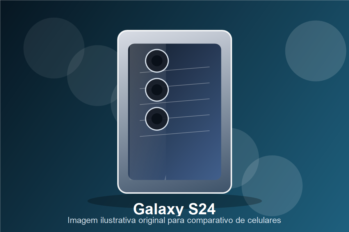 Imagem realista original do Galaxy S24 para comparativo com iPhone 16, tela 120 Hz, jogos e leitor digital