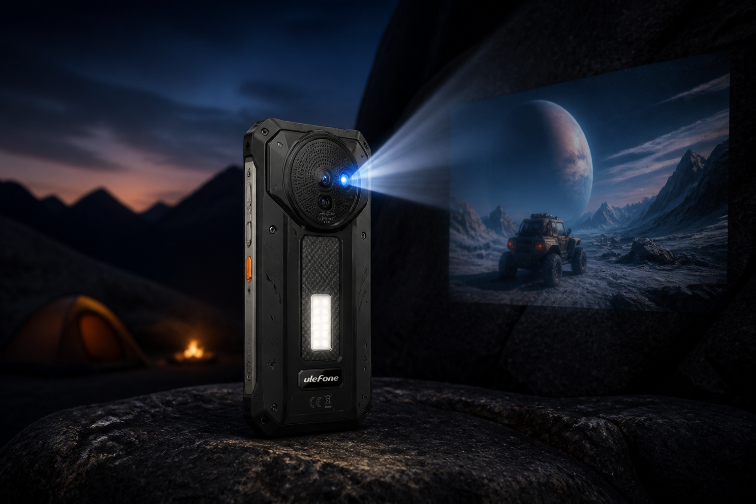 Detalhes sobre Ulefone Armor 34 Pro: celular rugged com projetor embutido, lanterna potente e