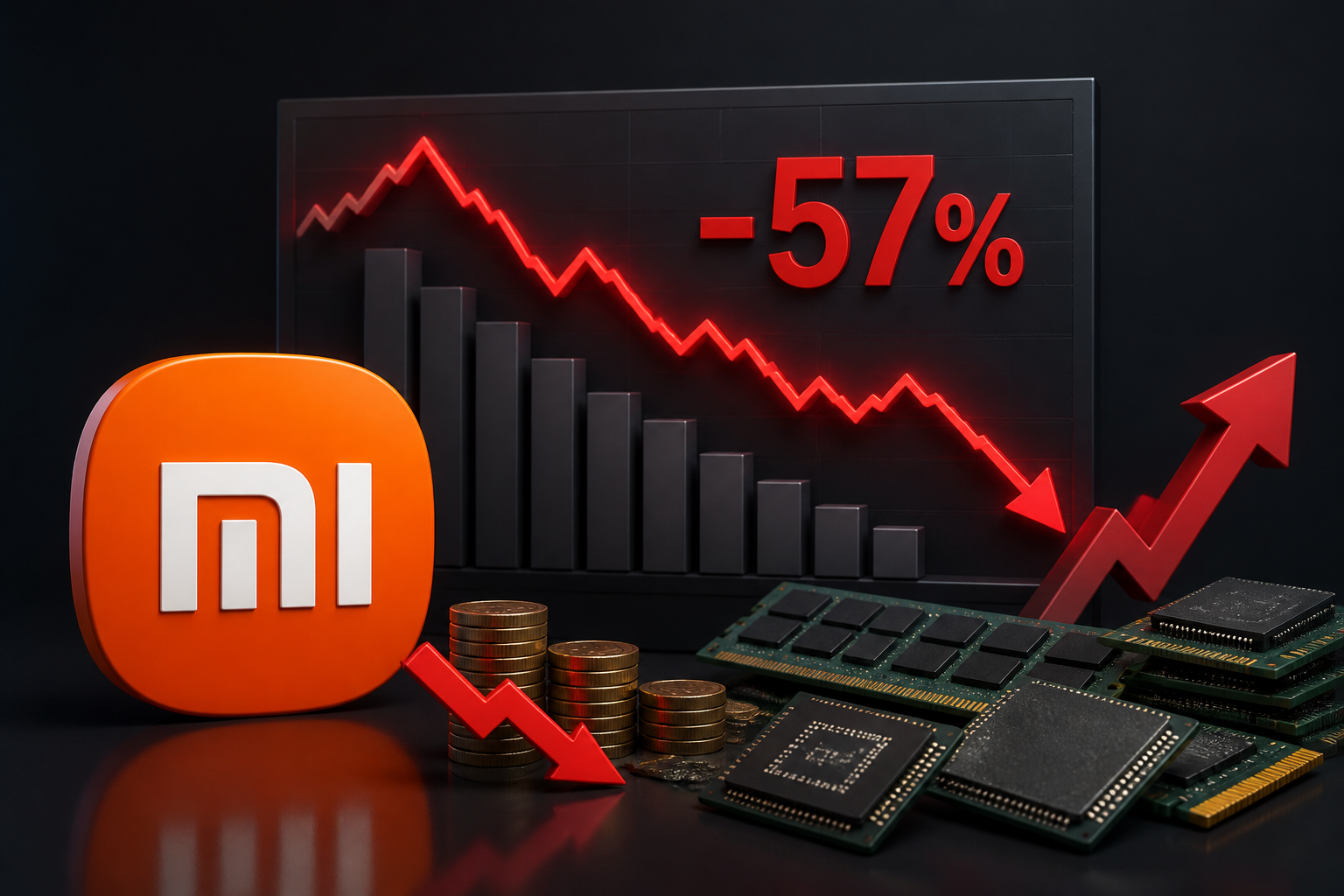 Detalhes sobre Xiaomi sofre queda de 57% no lucro enquanto custos de chips de memória disparam